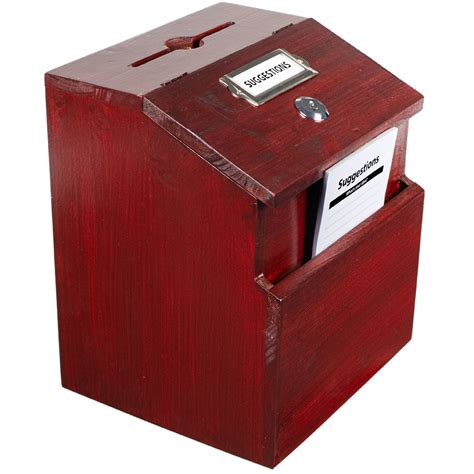 suggestion box with lock wood or metal|wall mounted suggestion boxes.